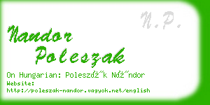 nandor poleszak business card